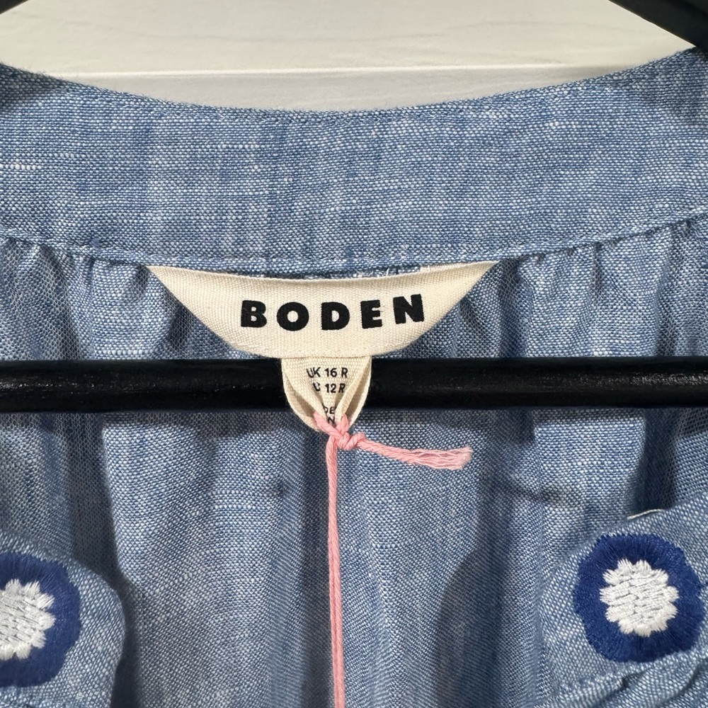 Boden Blue Embroidered Maxi Dress - Picture 9 of 9